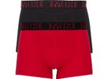 Hom 2 Pack HO1 Boxer Da Uomo Boxerlines 1 Rosso 1 Nero D045 Xl