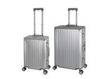 Travelhouse Tokyo - Set Di 2 Valigie S+L - Alluminio Rigido Argento