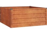 Vidaxl Letto Rialzato Arrugginito 100X100X45 Cm Acciaio Corten