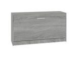 Vidaxl Panca Per Scarpe Grigio Sonoma 80X24X45 Cm Materiale A Base Di Legno