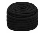 Vidaxl Corda Da Lavoro Nera 20 Mm 100 M Poliestere