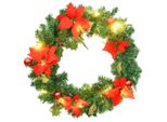 Vidaxl Ghirlanda Di Natale Con Luci Led Verde 60 Cm Pvc
