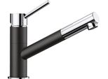 Blanco KANO-S Silgranit Aspetto Bicolore Argento Granito Nero/Cromo