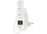 Cavo Di Prolunga Solight, 3 Prese, Bianco, Interruttore, 3 M