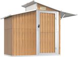 Vidaxl Capanno Per Attrezzi Marrone 270X130X208,5 Cm Acciaio Zincato