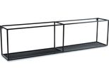 Howhomely Mensola A Muro In Metallo Nero 120 Cm - Mensola Sospesa In Stile Industriale E Loft