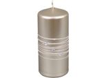 Candela Da Giardino Nohel Zirkon War Natale Metallizzato Lucido D6X13Cm