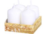 Nohel Garden Candela Dell'avvento Opaca D4X6Cm 4Pcs