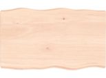 Piano Del Tavolo 100X60X(2-6) Cm In Legno Massiccio Non Trattato Bordo Albero