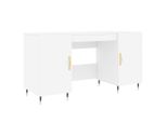 Scrivania Bianca 140X50X75 Cm In Materiale Ligneo