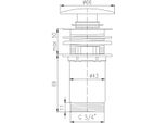 Uscita Rav SlezáK Click Clack Per Lavabo Con Troppopieno Bianco Cromo MD0485