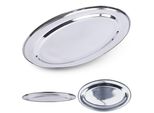 Vassoio Da Portata Piatto Da Portata In Acciaio Inox Ovale 39X26 Cm