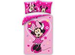 Halantex Lino Incluso Minnie Heart Cotone, 140/200, 70/90 Cm