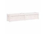 Vidaxl Fioriera Bianca 150X31X31 Cm In Legno Di Pino Massiccio