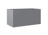 Vidaxl Fioriera Argento 62X30X29 Cm Acciaio Zincato