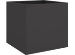 Vidaxl Fioriera Nera 42X40X39 Cm In Acciaio