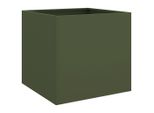Vidaxl Fioriera Verde Oliva 42X40X39 Cm In Acciaio
