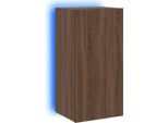 Parete Tv Con Luci Led Effetto Rovere Marrone 40,5X35X80Cm