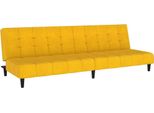 Vidaxl Divano Letto 2 Posti In Velluto Giallo