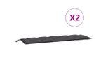 Vidaxl Cuscini Per Panca Da Giardino 2 Pz. Antracite 180X50X7 Cm Tessuto Oxford