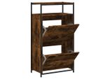 Vidaxl Scarpiera In Rovere Fumé 60X34X112 Cm Materiale A Base Di Legno