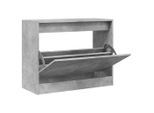 Vidaxl Scarpiera Grigio Cemento 80X34X63 Cm Materiale A Base Di Legno