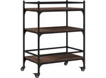 Carrello Da Cucina Brown Oak-Look 65X40X86,5 Cm Materiale A Base Di Legno
