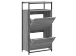 Vidaxl Scarpiera Grigio Sonoma 60X34X112 Cm Materiale A Base Di Legno