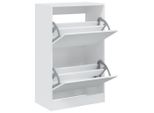Vidaxl Scarpiera Bianca 60X34X96,5 Cm Materiale A Base Di Legno