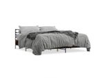 Vidaxl Struttura Letto In Rovere Affumicato 180X200 Cm Materiale A Base Di Legno E Metallo