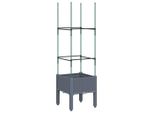 Vidaxl Fioriera Con Traliccio Blu-Grigio 40X40X142,5 Cm Pp