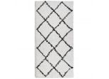 Vidaxl Tappeto Shaggy A Pelo Alto Moderno Crema E Nero 100X200 Cm
