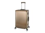 Travelhouse Tokyo Valigia In Alluminio Champagne L-72Cm Valigia Rigida Trolley Da Viaggio Valigia Trolley 2X Tsa Chiusura A Combinazione 4 Ruote Doppie 360° Rotelle Vol. 83,5L