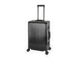 Travelhouse Tokyo Valigia Da Viaggio In Alluminio Nero M-66Cm Valigia Rigida Trolley Da Viaggio Valigia Trolley 2X Tsa Chiusura A Combinazione 4 Ruote Doppie 360° Rotelle Vol. 66L