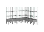 Vidaxl Fioriera Con Traliccio Grigio Chiaro 200X160X142,5 Cm Pp