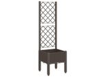 Vidaxl Fioriera Con Traliccio Marrone 40X40X142 Cm Pp