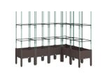 Vidaxl Fioriera Con Traliccio Marrone 160X120X142,5 Cm Pp