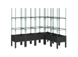 Vidaxl Fioriera Con Traliccio Nero 160X120X142,5 Cm Pp