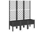 Vidaxl Fioriera Con Traliccio Nero 120X40X142 Cm Pp