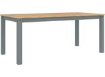 Vidaxl Tavolo Da Pranzo Panama Grigio 180X90X75 Cm In Legno Di Pino Massiccio