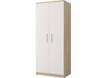 Armadio Per Cameretta Oleg - Larghezza 80 Cm, Rovere Sonoma / Bianco