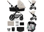 Kinderkraft Passeggino Combinato Moov 2 3In1 Grigio Chiaro Di Luna - Ruote In Schiuma