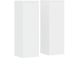 Vidaxl Supporto Per Piante 2 Pz. Bianco 33X33X100 Cm Materiale A Base Di Legno