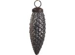 Guaina Natalizia Clayre & Eef Ø 5X11 Cm In Vetro Marrone Argentato