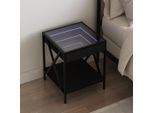 Vidaxl Comodino Con Infinity Led Nero 40X40X49 Cm