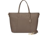 Lazarotti Pelle Borsa Shopper Borsa A Tracolla Bologna Leather City Shopper Taupe Grigio Talpa