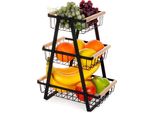Cesto Per Frutta E Verdura A Tre Livelli Di Ispirazione Loft In Metallo