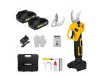 Tagliasiepi Elettrico, Motore Brushless, Lama Acciaio Al Carbonio Ad Alta Lega, 2 Batterie Scatola Di Plastica