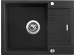Lavello In Granito Rapid 580 Xc Granblack 435 X 580 Mm Nero SIGRA58043530XC