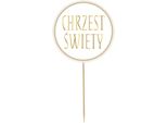 Cake Topper Battesimo Oro 25 Cm